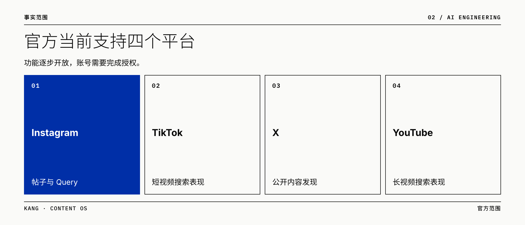 官方当前支持四个平台