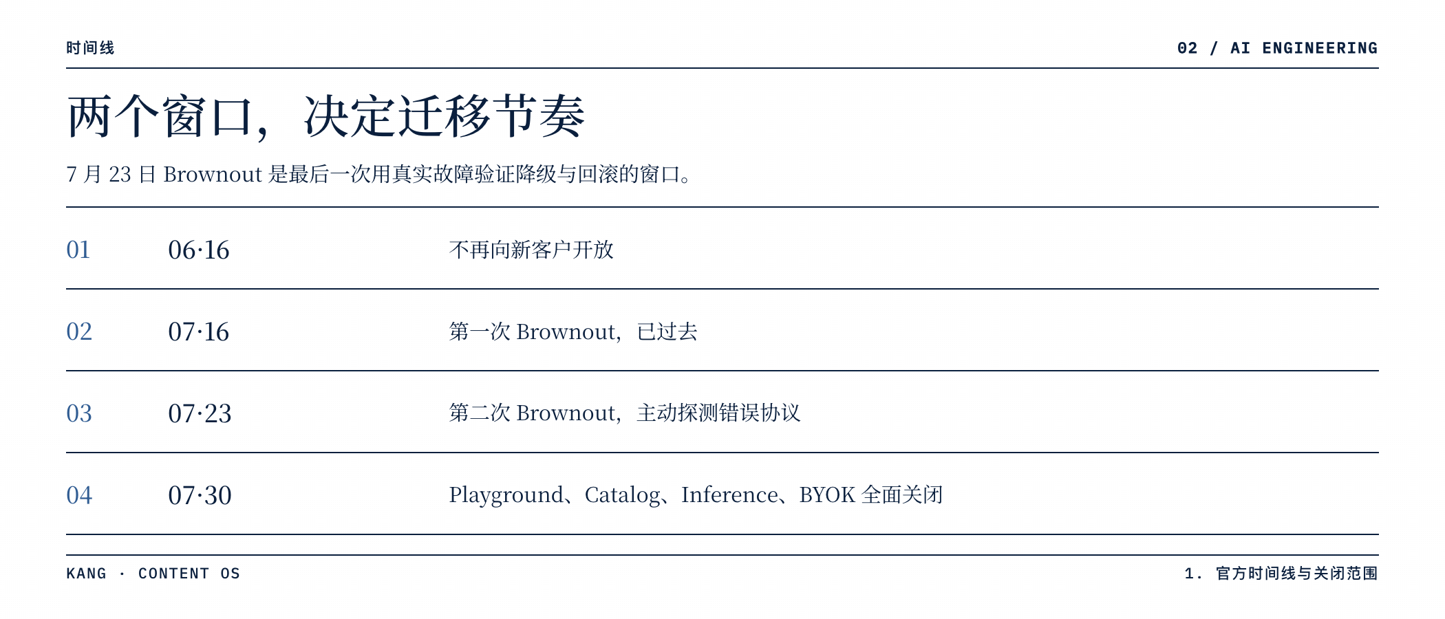 两个窗口，决定迁移节奏