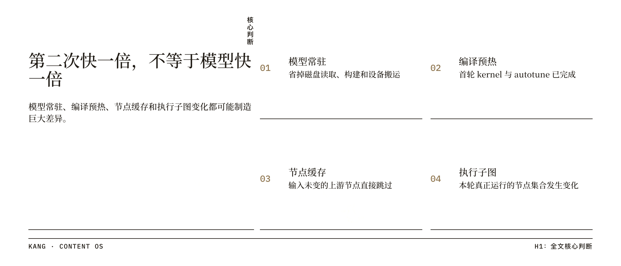 第二次快一倍,不等于模型快一倍