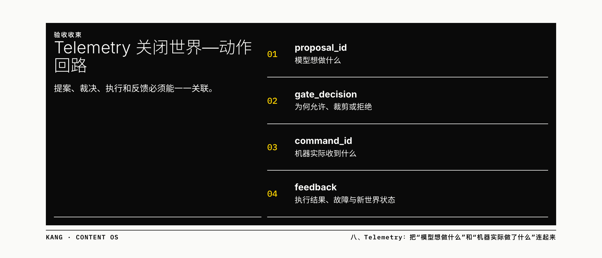 Telemetry 关闭世界—动作回路