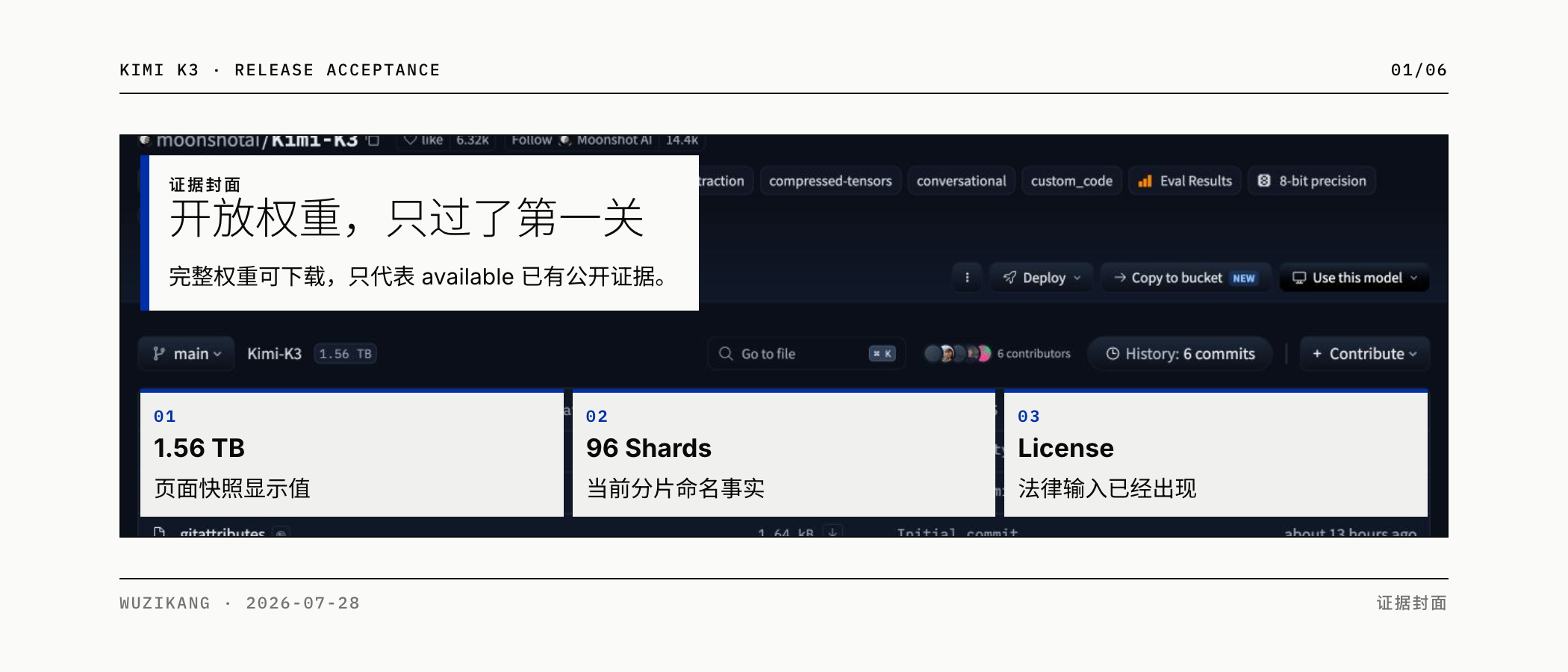 开放权重只代表第一道门已有公开证据