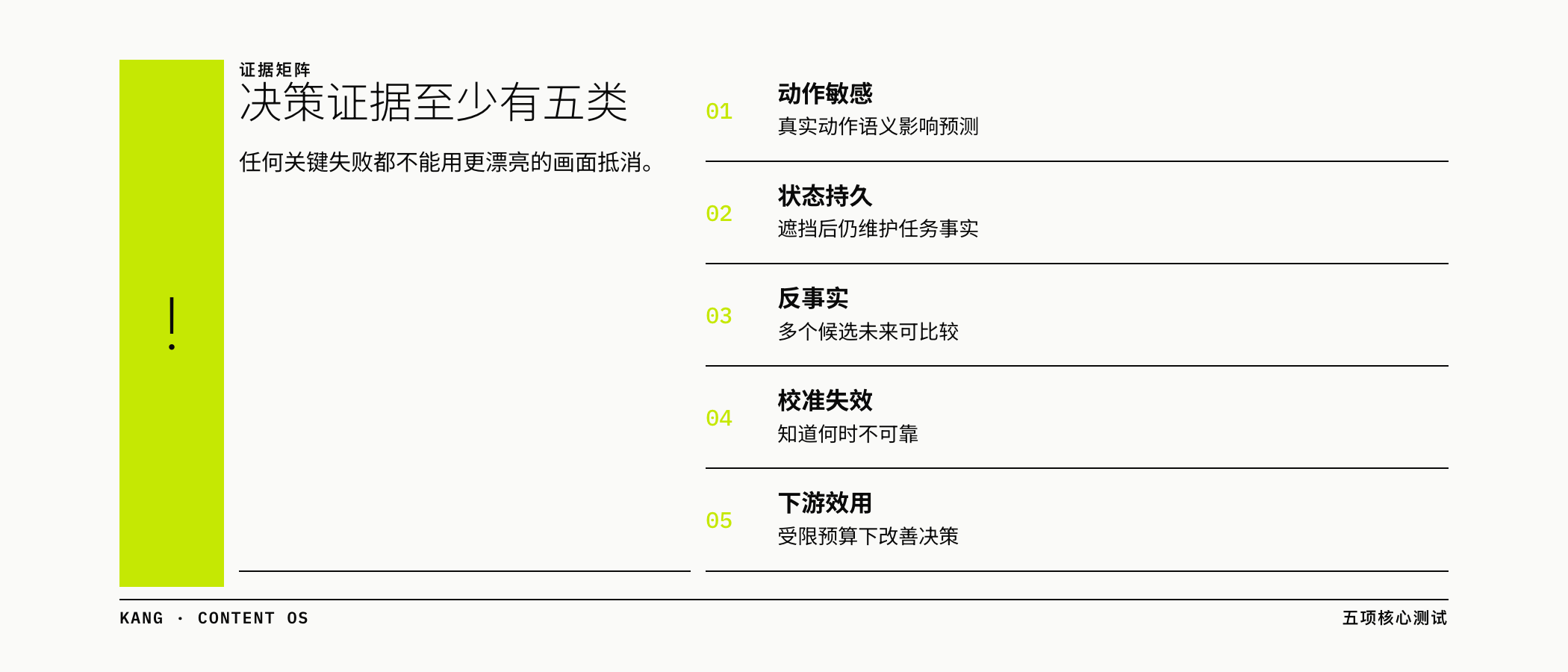 决策证据至少有五类