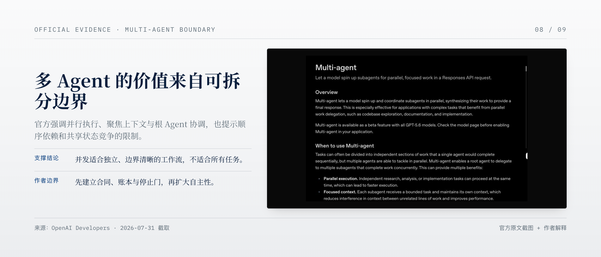 OpenAI Multi-agent 官方说明:并行工作的收益与适用边界