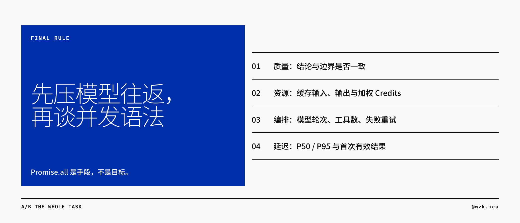 完整任务 A/B 评估账本