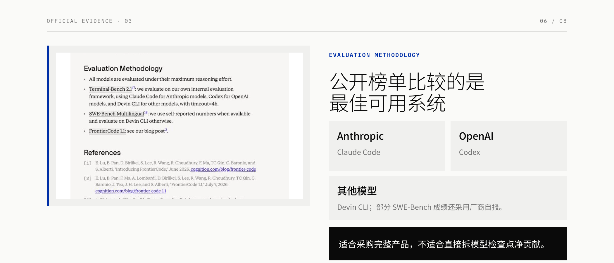 Cognition 官方评测方法:不同模型使用不同 Agent 系统