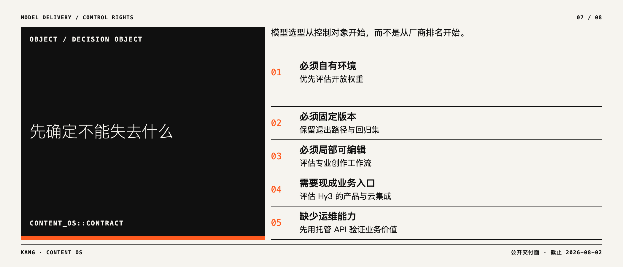 模型交付结构选择决策树