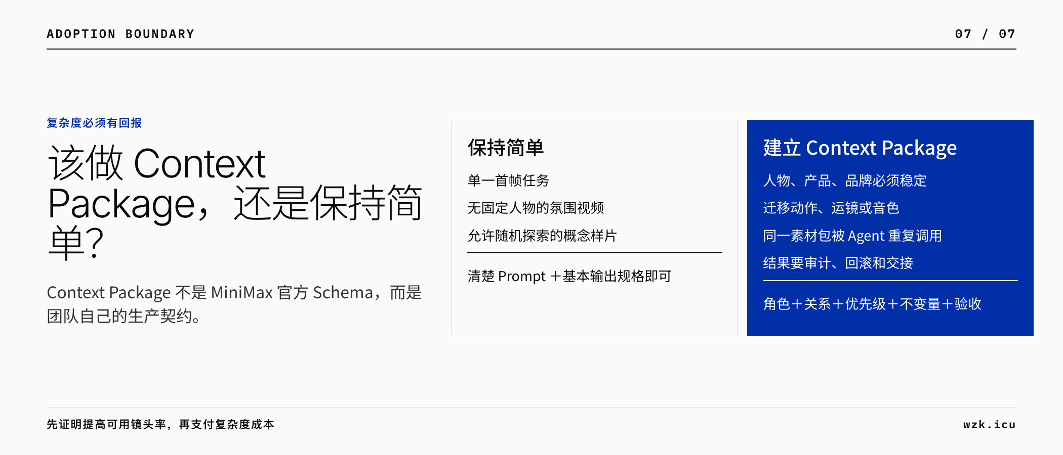 是否采用 Context Package 的复杂度边界
