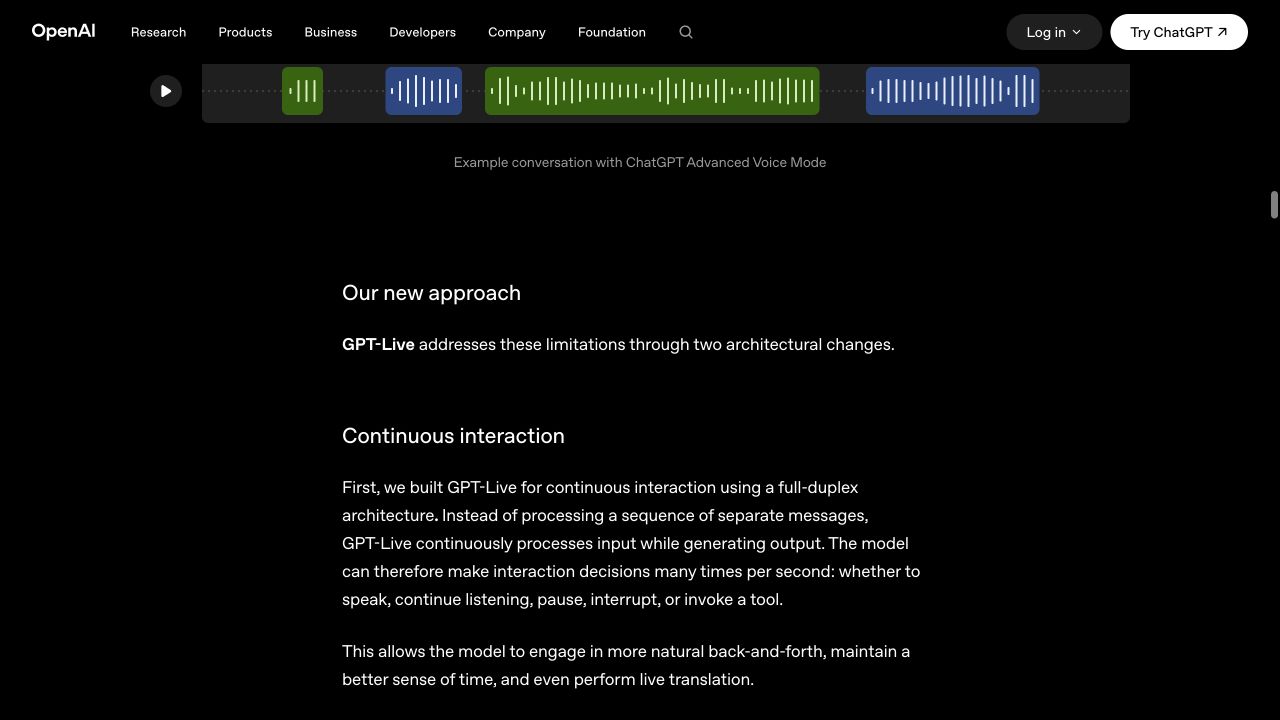 OpenAI 官方连续交互说明