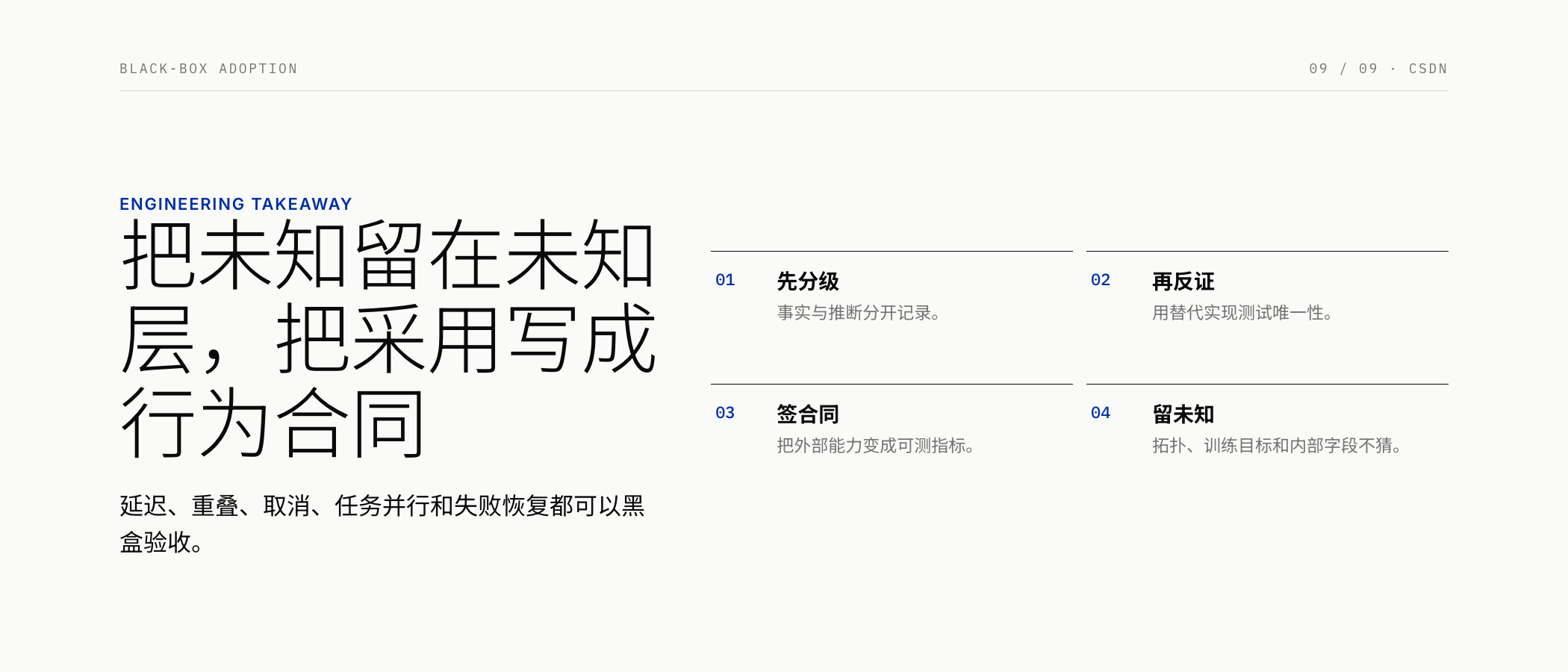黑盒能力采用与未知项清单