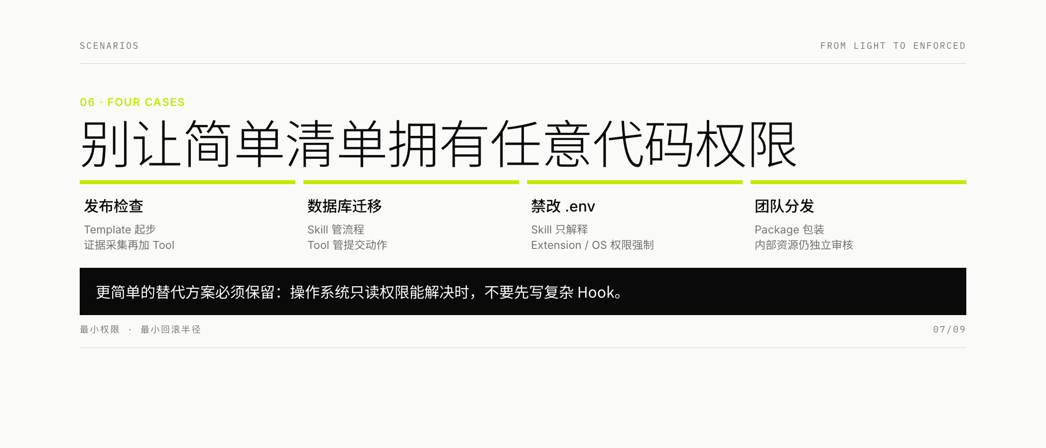四个场景的逐级升级路径