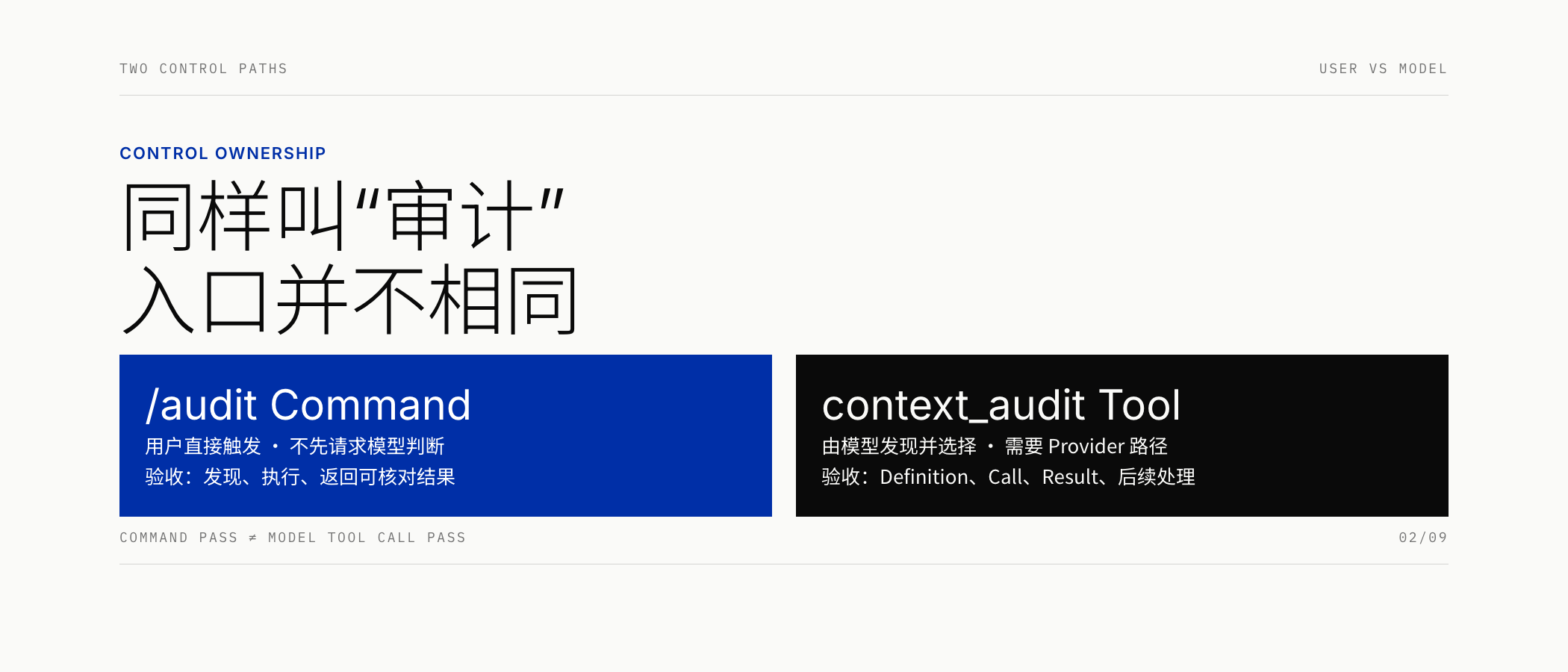 Command 与 Tool 的控制权分离