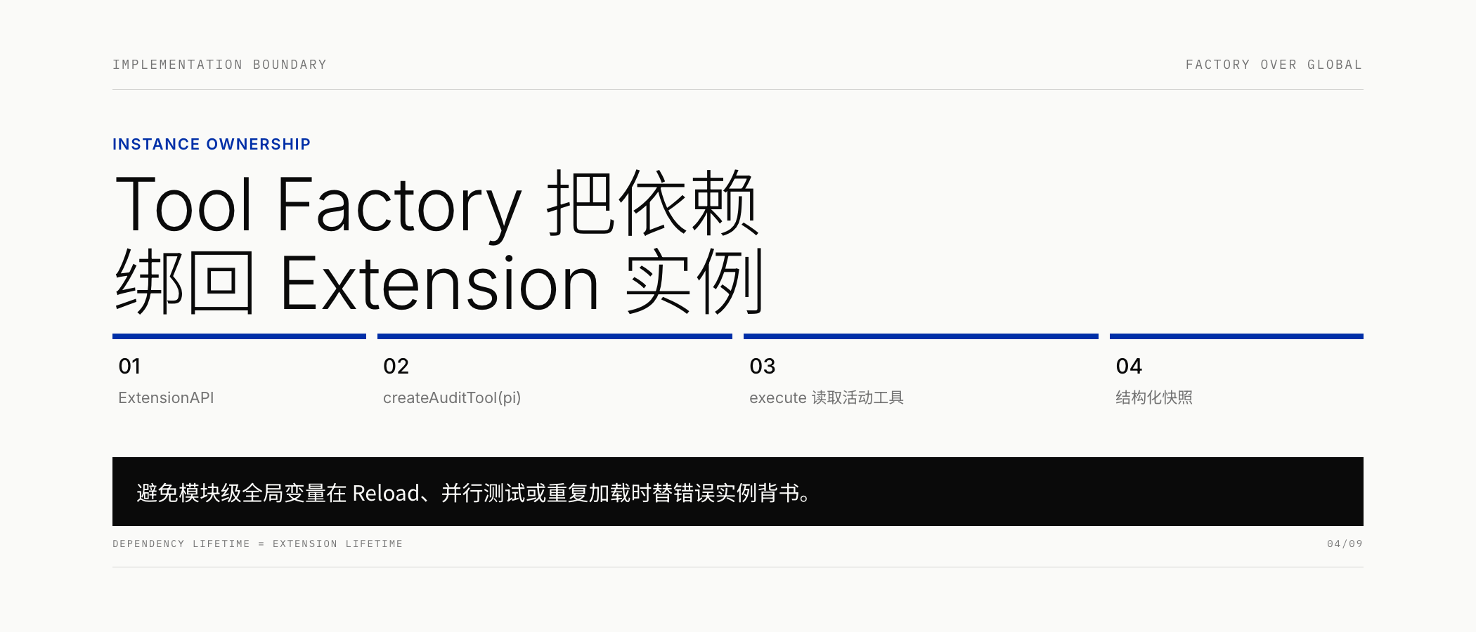 Tool Factory 的实例边界