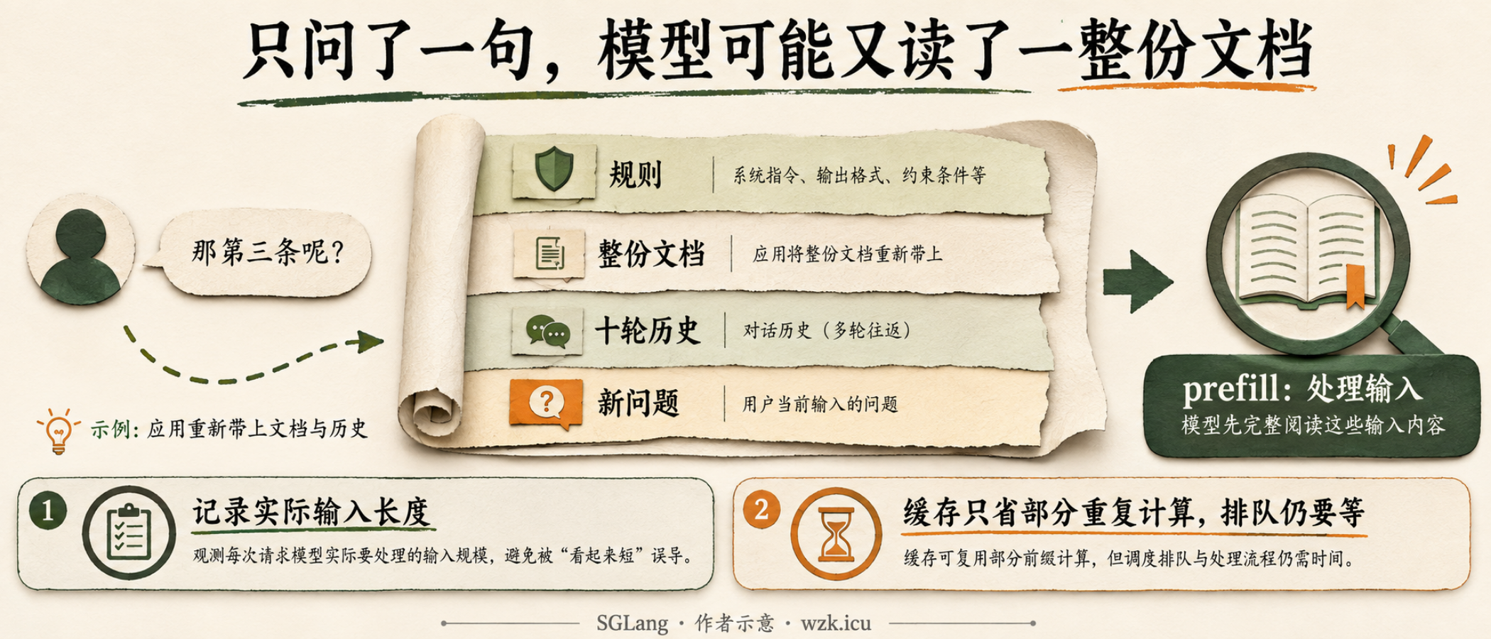 只问了一句，模型可能又读了一整份文档