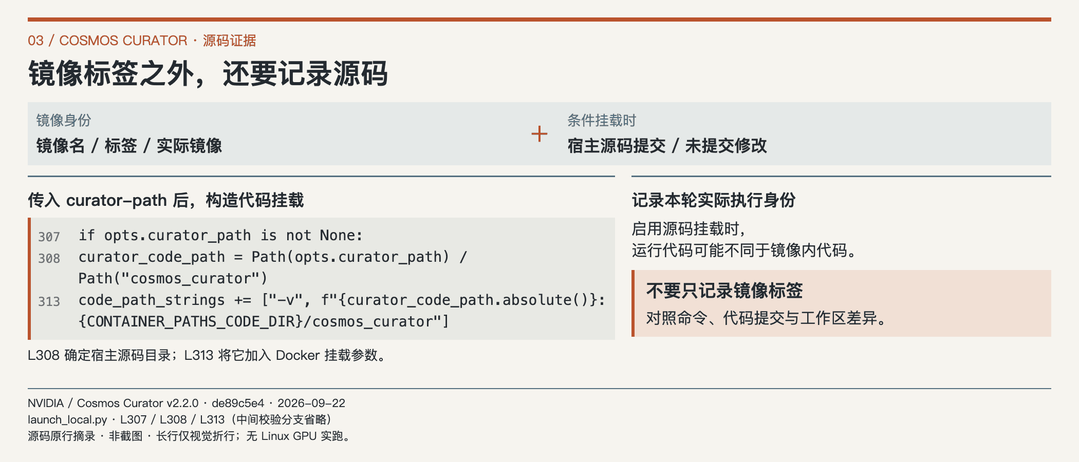 镜像标签之外，还要记录源码