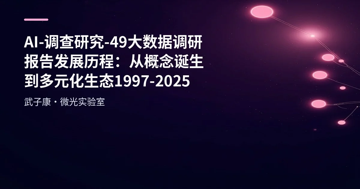 AI-调查研究-49-大数据调研报告 发展历程：从概念诞生到多元化生态1997-2025