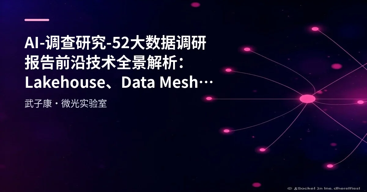 AI-调查研究-52-大数据调研报告 前沿技术全景解析：Lakehouse、Data Mesh、Serverless