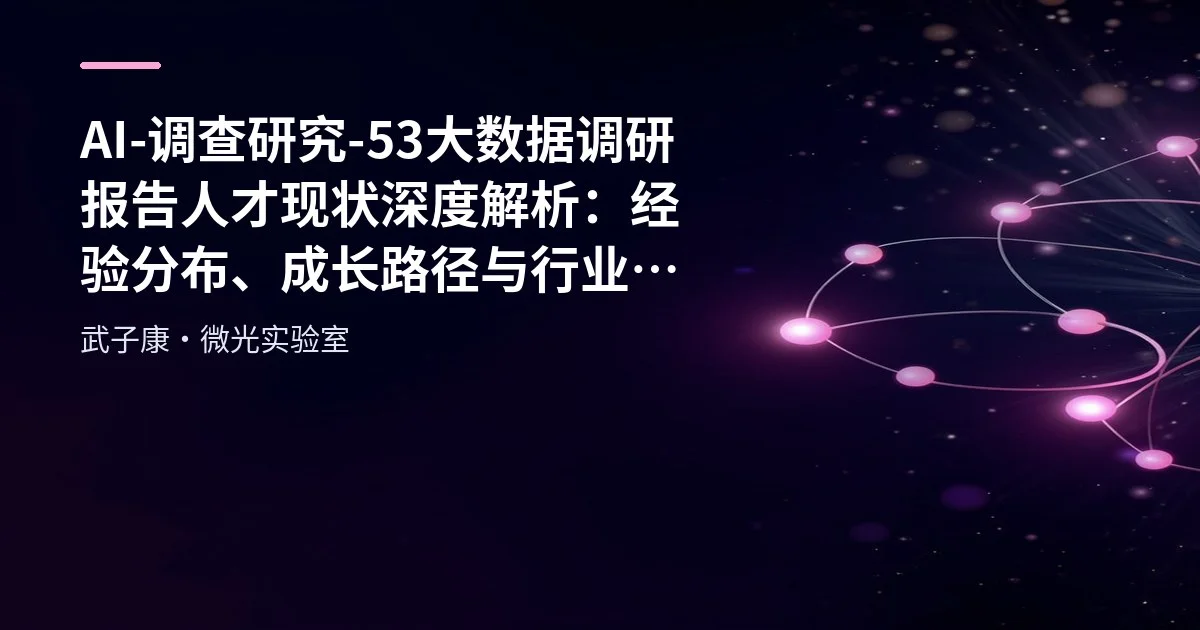 AI-调查研究-53-大数据调研报告 人才现状深度解析：经验分布、成长路径与行业趋势