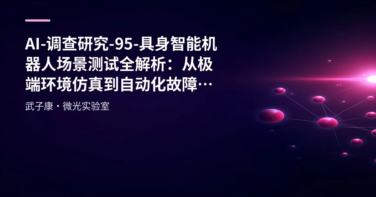 AI-调查研究-95-具身智能 机器人场景测试全解析：从极端环境仿真到自动化故障注入