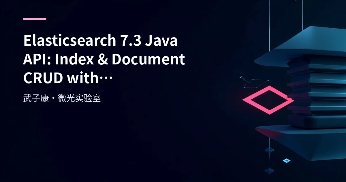 Big Data 178 - Elasticsearch 7.3 Java Practice: Index and Document CRUD