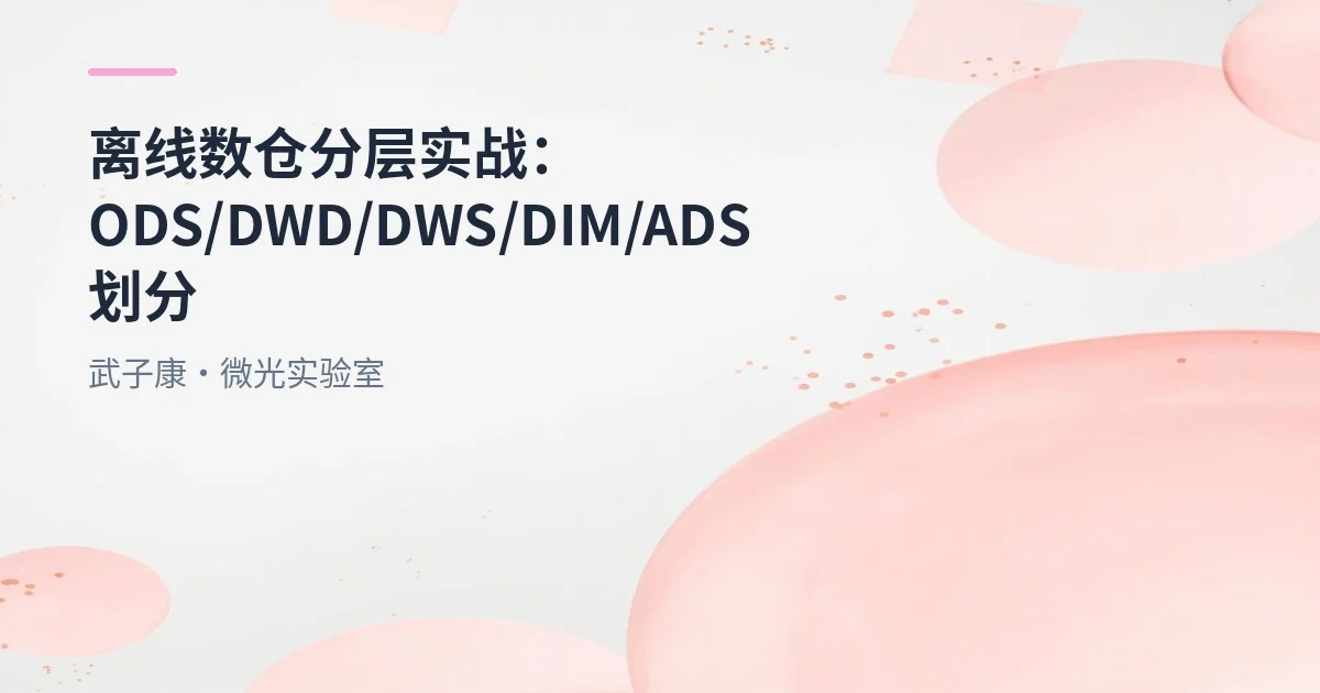 大数据-221 离线数仓分层实战：ODS/DWD/DWS/DIM/ADS 怎么划，数据集如何避免数据孤岛
