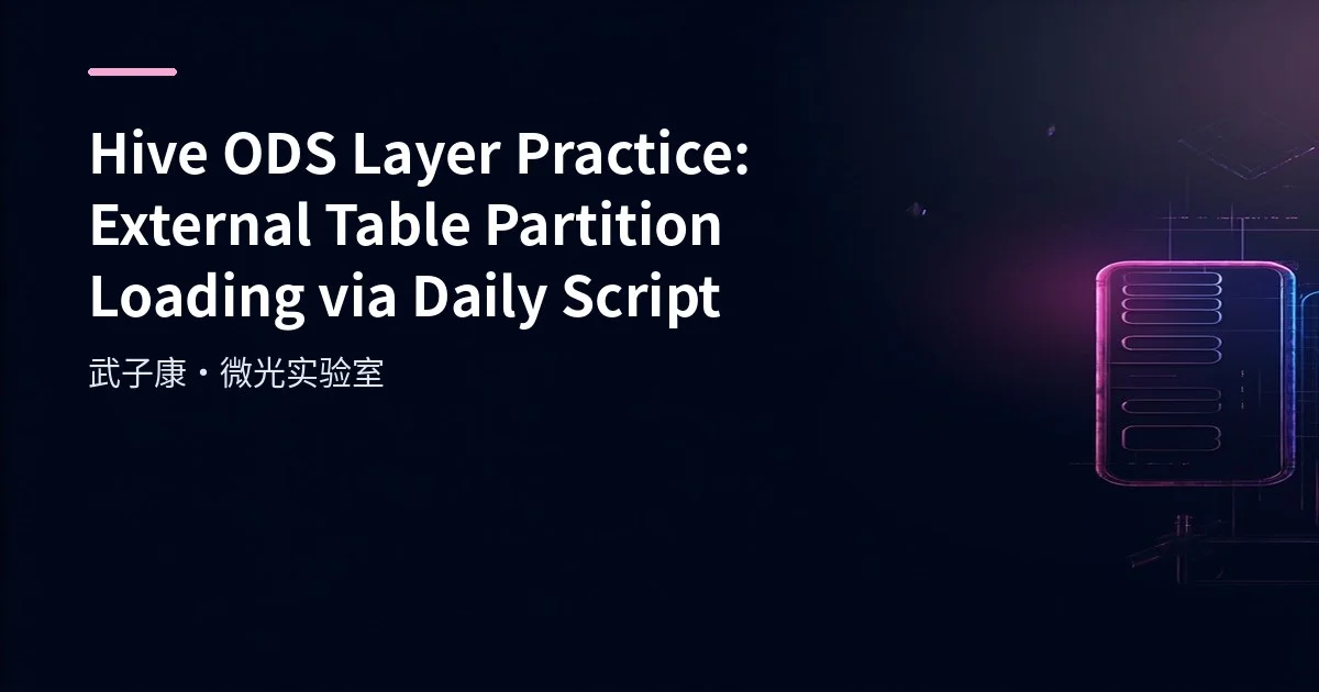 Hive ODS Layer Practice: External Table Partition Loading and JSON Parsing