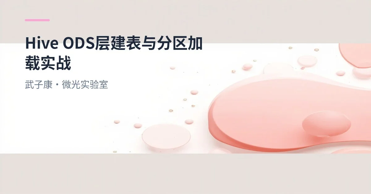 大数据-244 离线数仓 - Hive ODS 层建表与分区加载实战