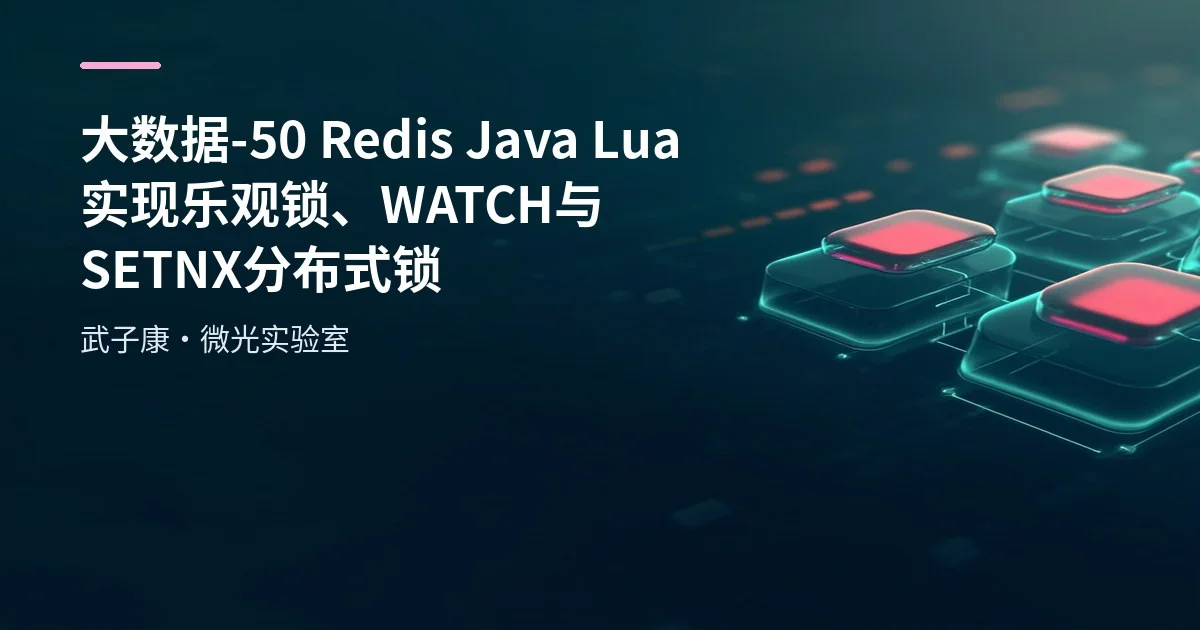 大数据-50 Redis Java Lua 实现乐观锁、WATCH 与 SETNX 分布式锁