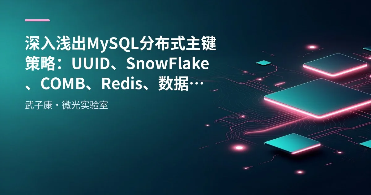 深入浅出 MySQL 分布式主键策略：UUID、SnowFlake、COMB、Redis、数据库ID表优劣全对比