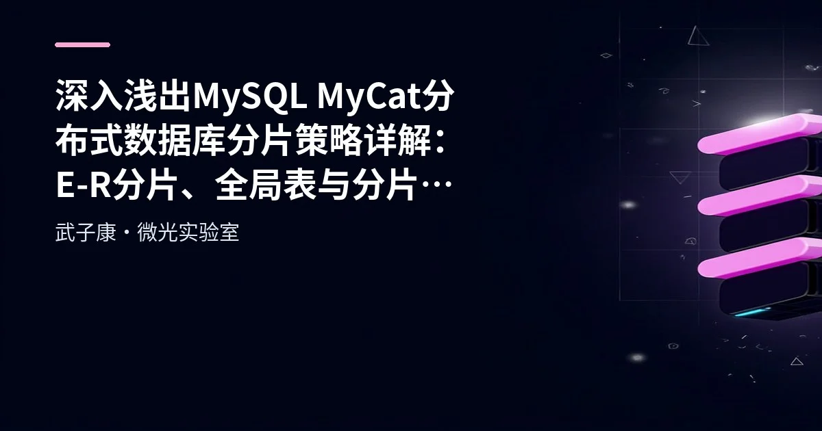 MyCat Sharding Strategies: E-R, Global Tables and Sharding Rules