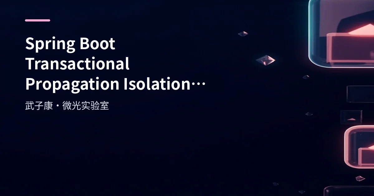 Spring Boot @Transactional: Propagation, Isolation and Rollback Rules
