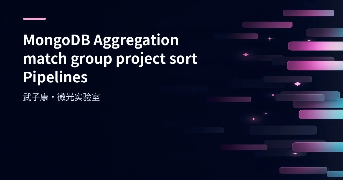 MongoDB Aggregation: $match, $group, $project and $sort Pipelines