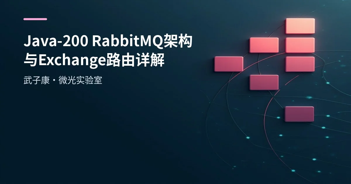 Java-200 RabbitMQ 架构与 Exchange 路由详解