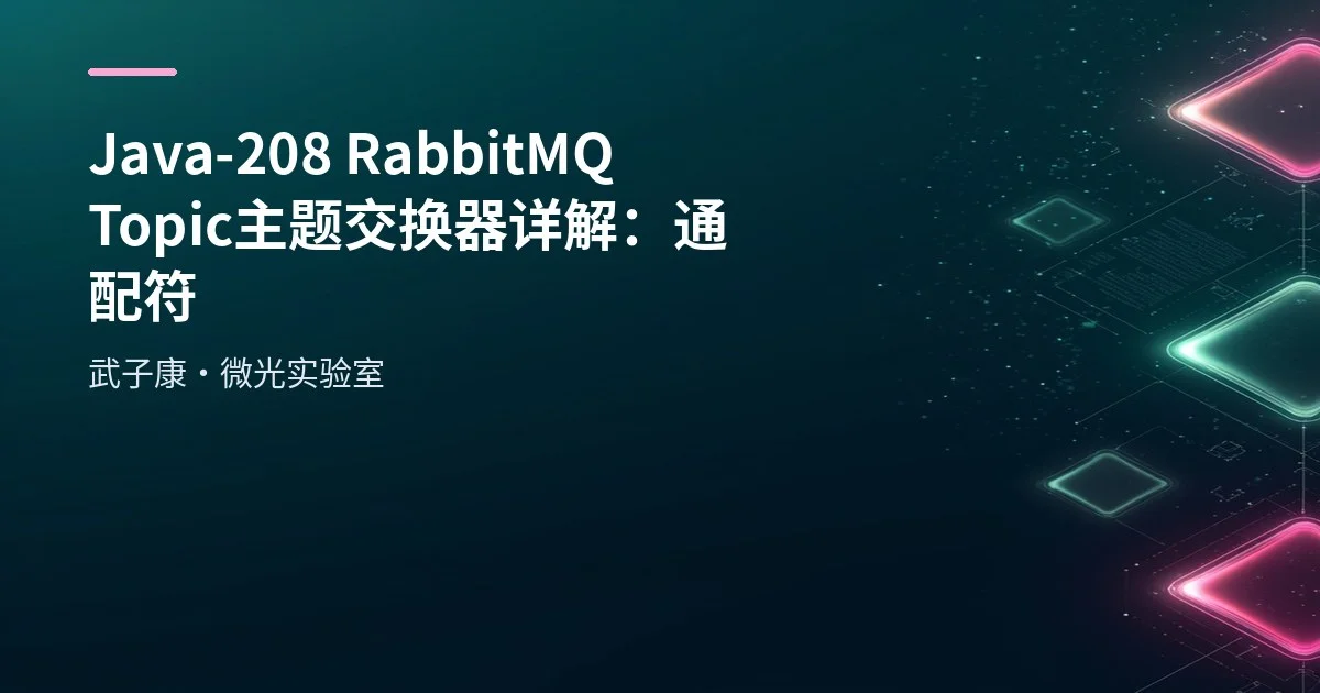 Java-208 RabbitMQ Topic 主题交换器详解：通配符