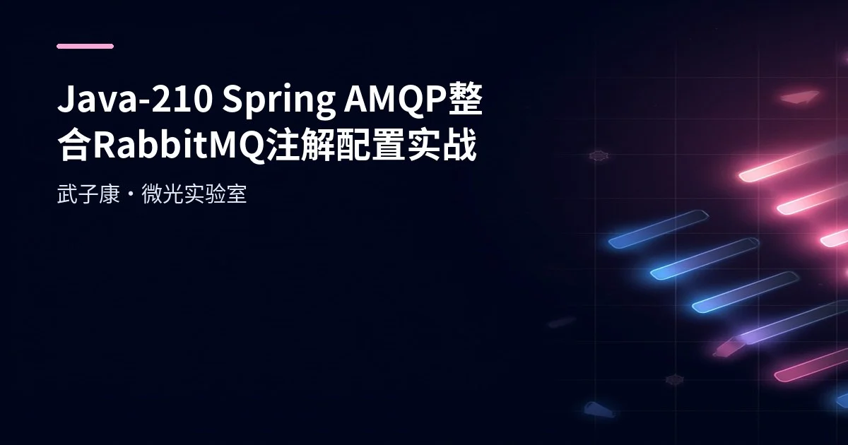 Java-210 Spring AMQP 整合 RabbitMQ 注解配置实战