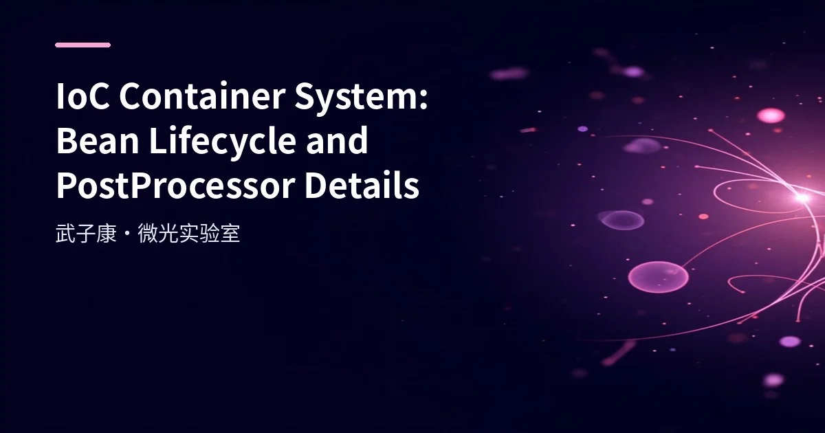 IoC Container System: Bean Lifecycle and PostProcessor Details