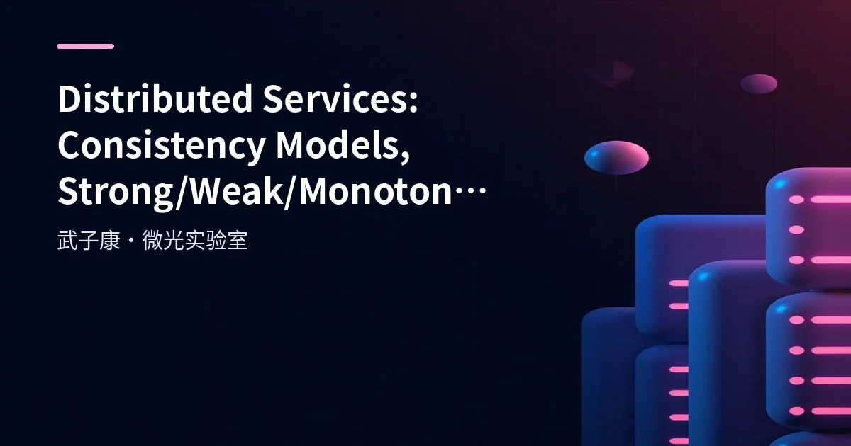 Distributed Services: Consistency Models, Strong/Weak/Monotonic/Eventual Consistency