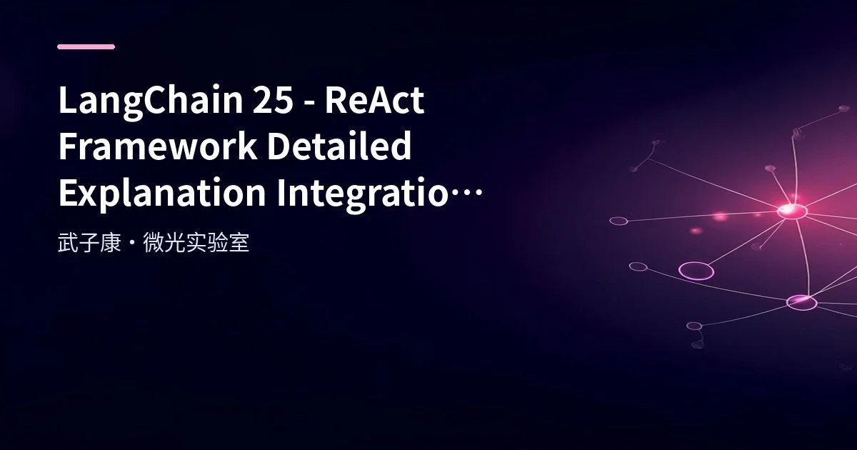 LangChain-25 ReAct Framework Detailed Explanation and Integration Practice